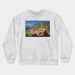 Allerford Packhorse Bridge and Cottage Crewneck Sweatshirt